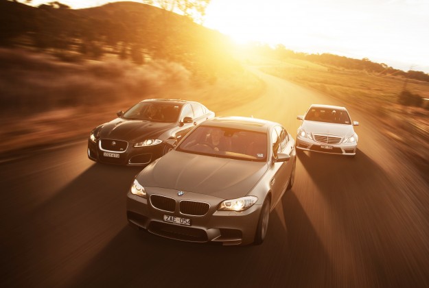 BMW M5 v Jaguar XFR v Mercedes-Benz E63 AMG