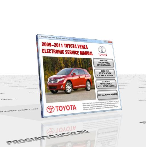 Руководство по ремонту и обслуживанию Toyota Venza (2009-2011)